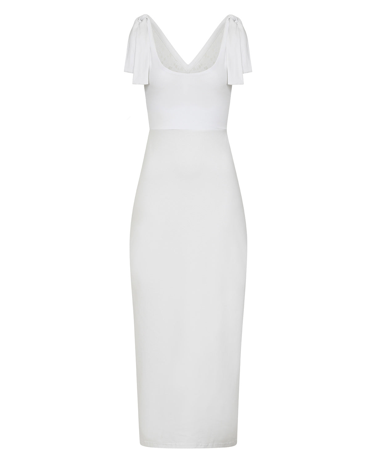 Women's White Lace Back Cotton Maxi Dress | Small | Sophie Cameron Davies