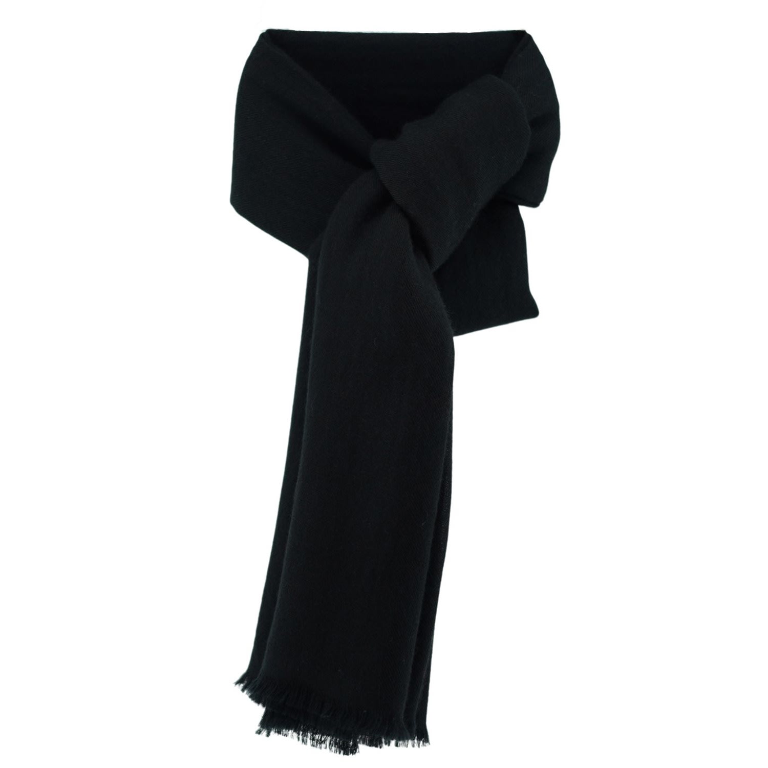 Men’s Noire Cashmere Black Scarf - Unisex Scarves by Franci