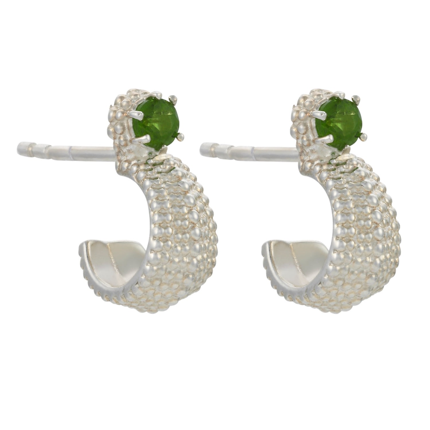 Women’s Green / Silver Sundar Earrings Silver Chrome Diopside Zoe and Morgan