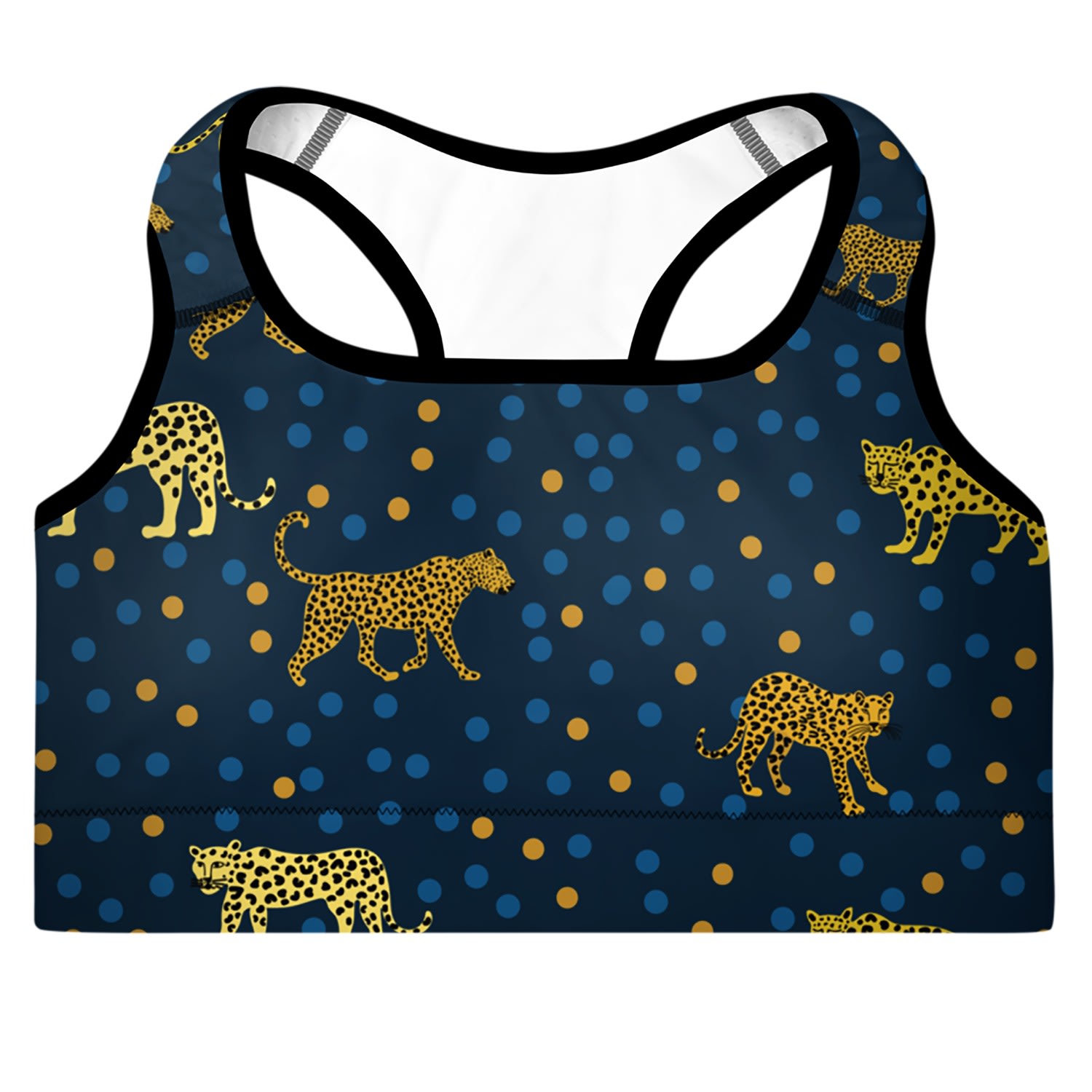 Jessie Zhao New York Women's Blue Sports Bra In Leopards Land In Blue