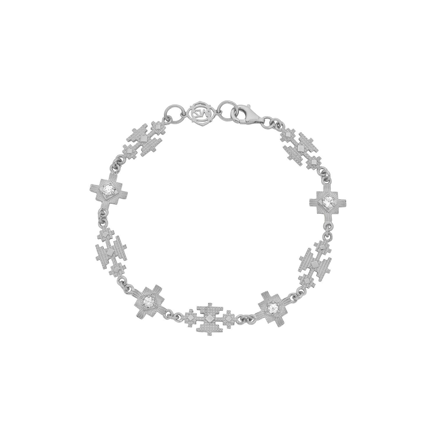 Zoe And Morgan Women's Silver / White Ayllu Bracelet Silver White Zircon In Multi