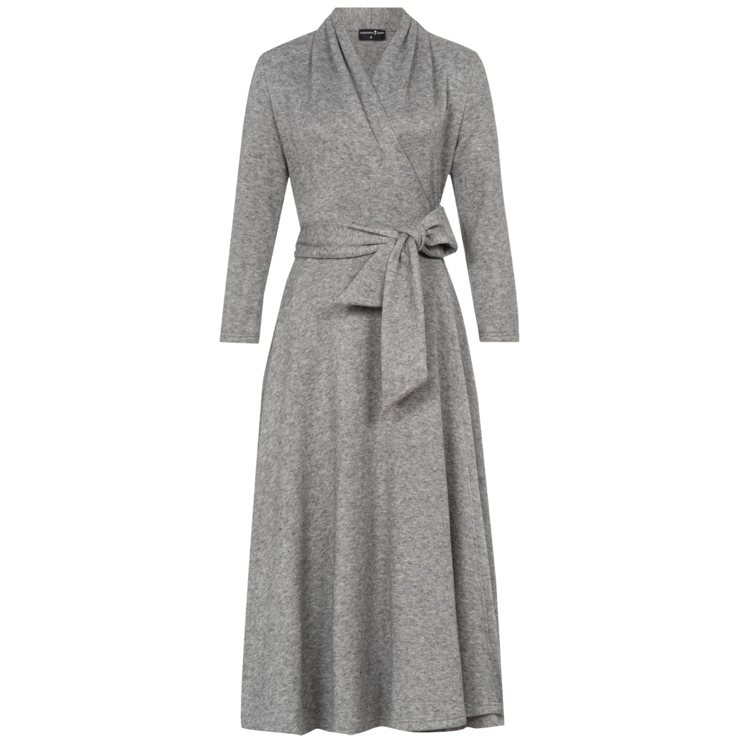Marianna Déri Women's Grey Knitted Wrap Dress In Grey