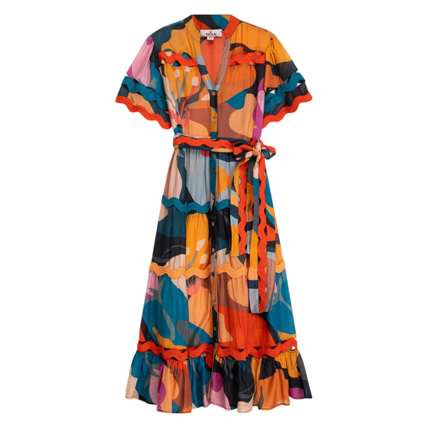 Niza Women's Midi Ruffled Dress Naima