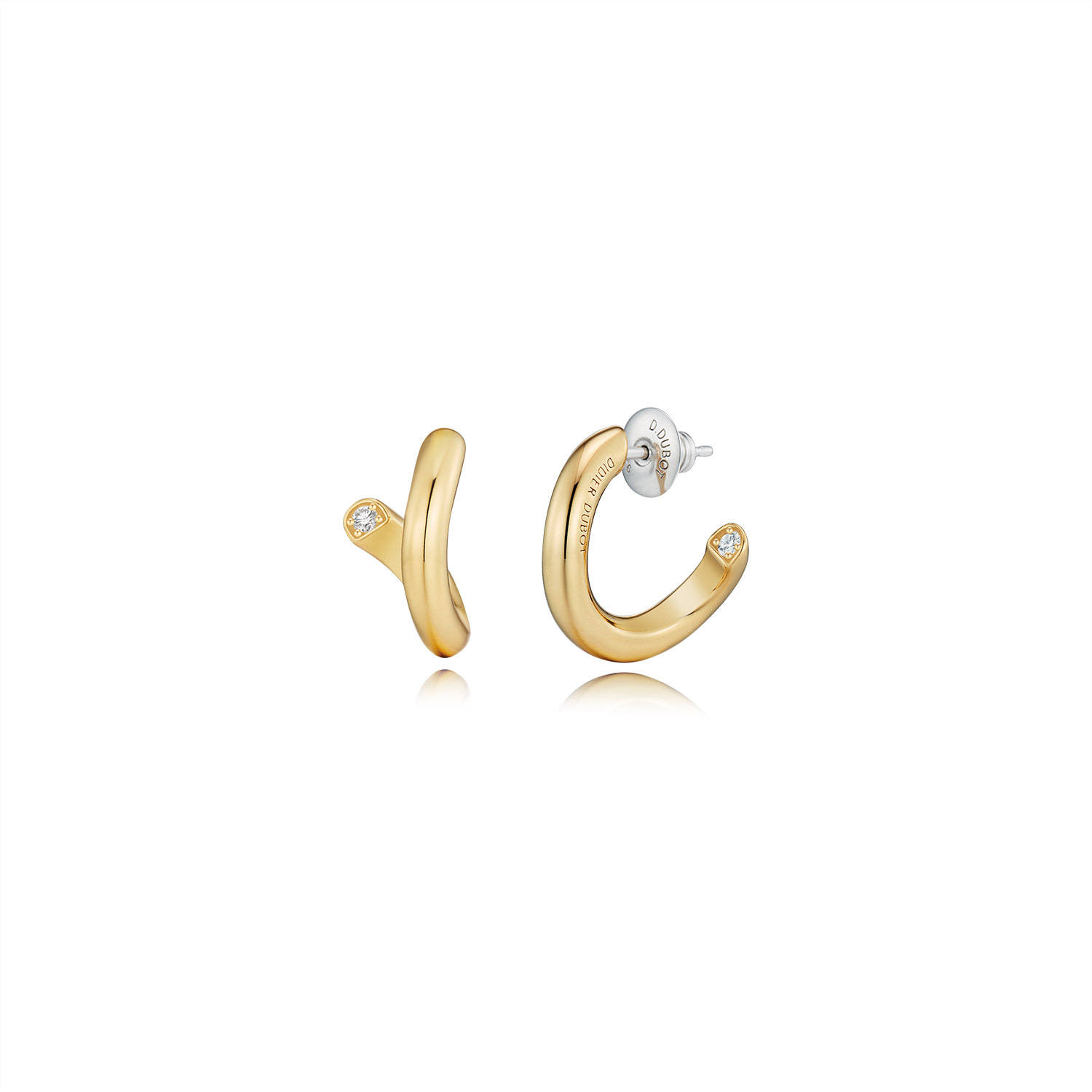 Didier Dubot Women's Gold Sélection. D Open Hoop Brass Earring In Gold