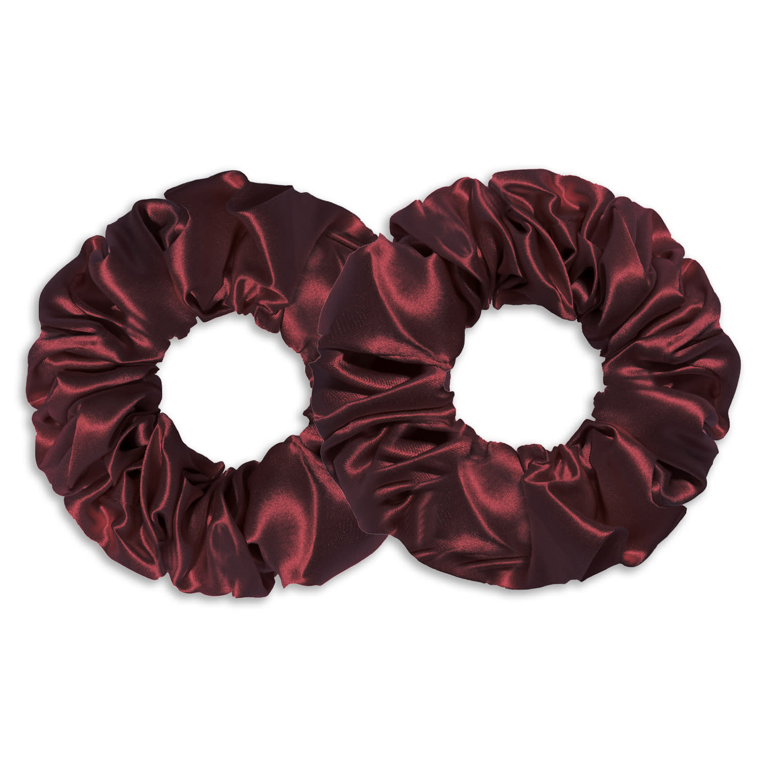 6fiftytwo® Women's Red / Brown / Purple Pure Mulberry Classic Silk Scrunchies - Burgundy
