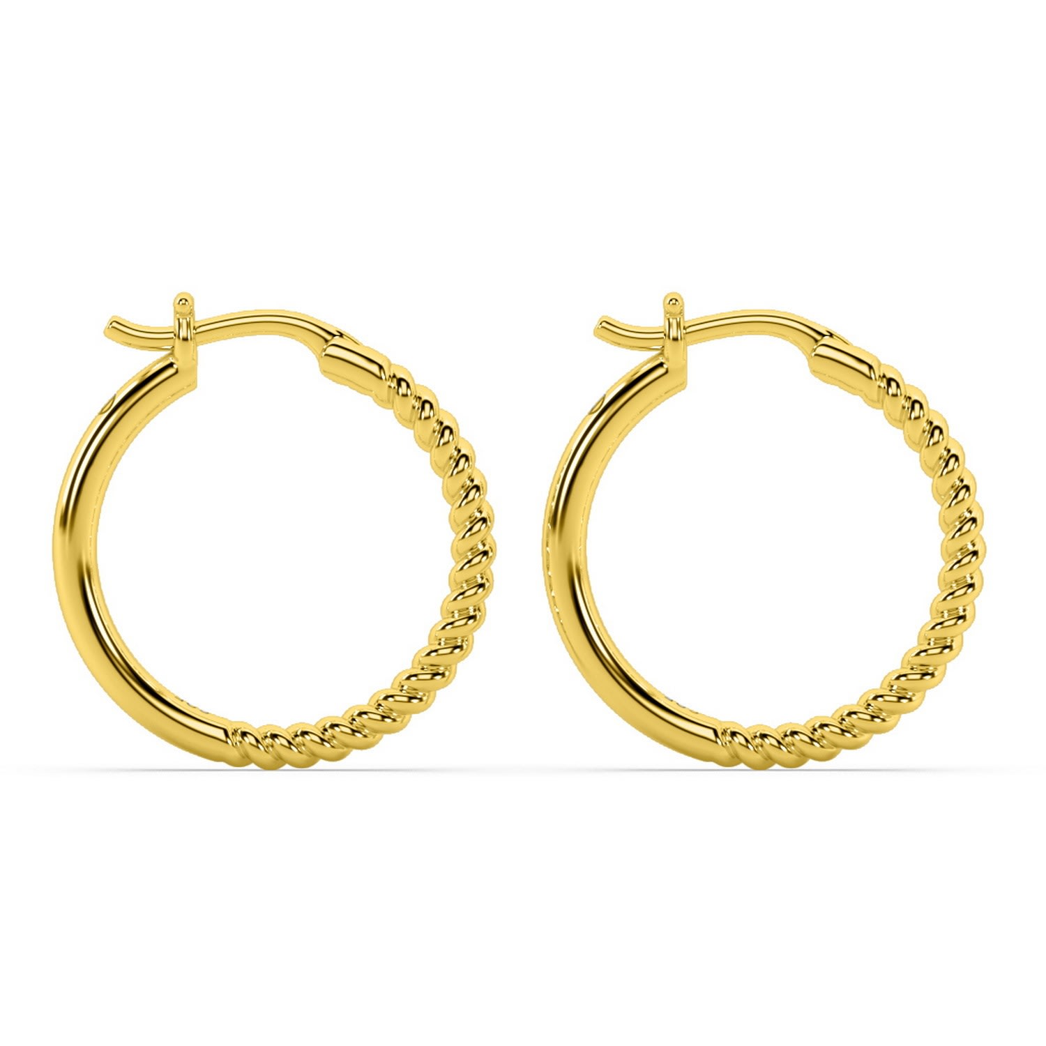 Women’s Braided Everyday O-Hoop - Gold Oni Fine Jewelry