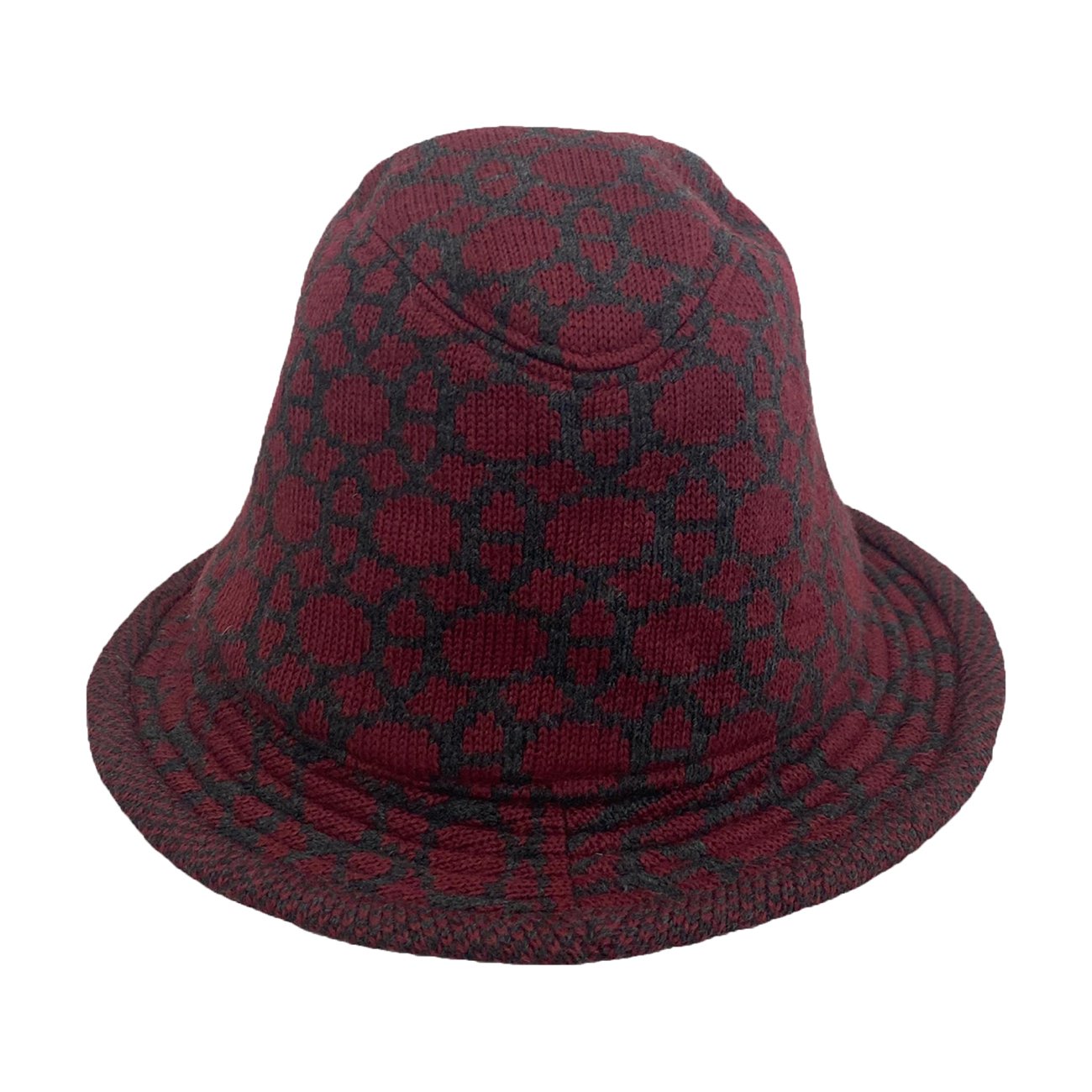 Men’s Deux Cts Bucket Hat - Charcoal, Burgandy One Size Maria Aristidou