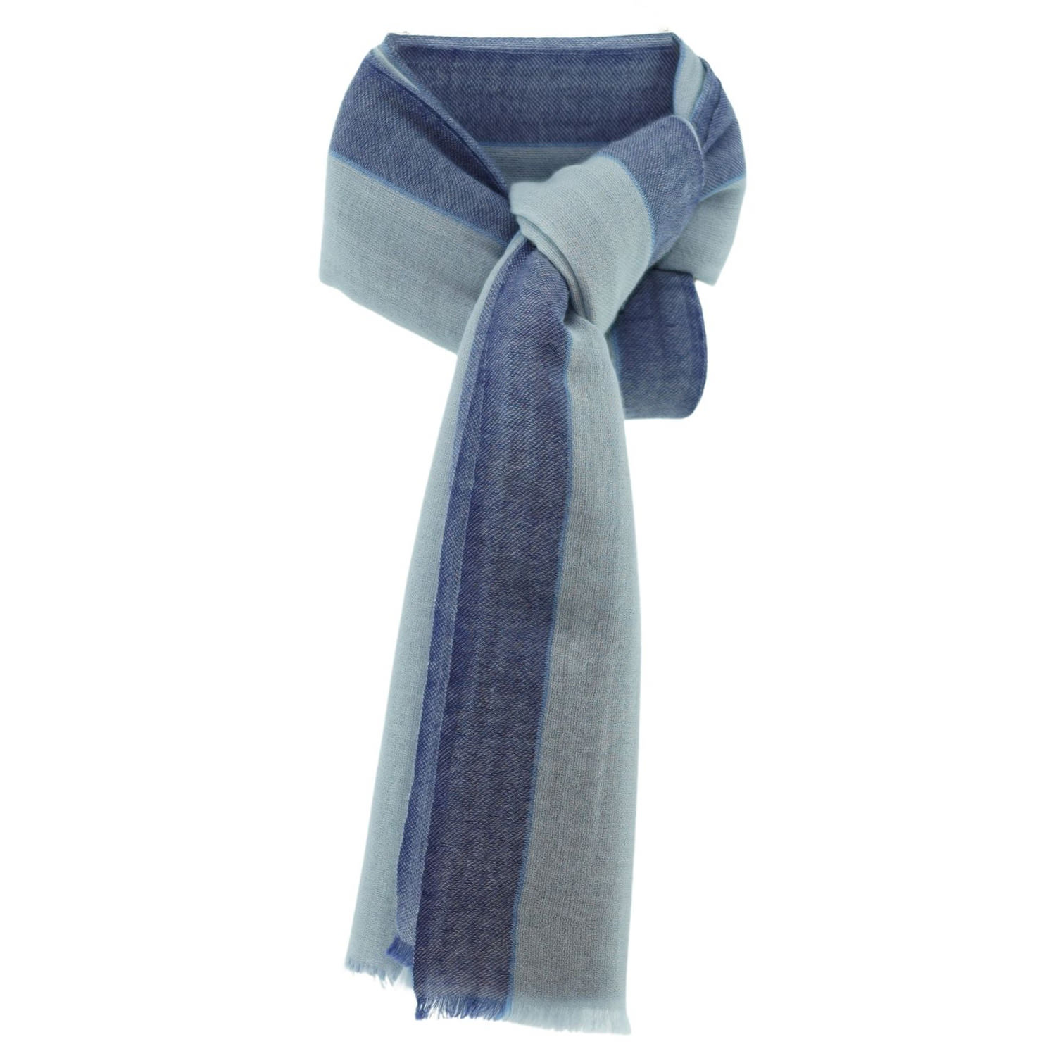 Men’s Arctic Ice Cashmere Blue Scarf - Unisex Scarves by Franci