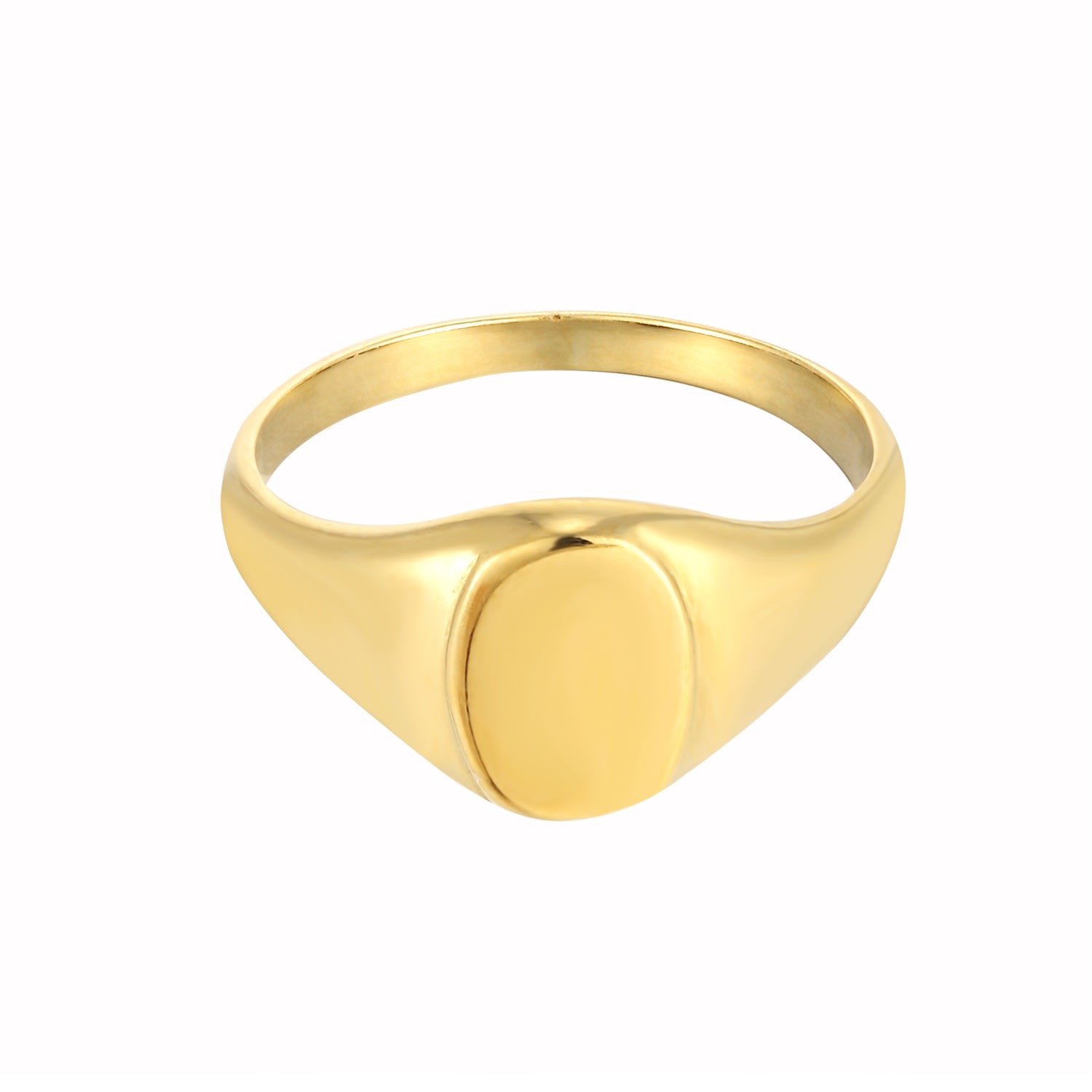 Women’s 22Ct Gold Vermeil Oval Signet Ring Seol + Gold