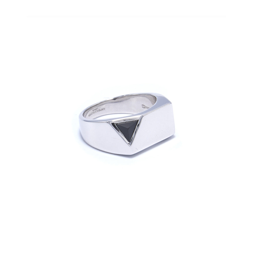 Women’s Jewel Beneath Signet Ring - Sterling Silver, Black Onyx Capsule Eleven