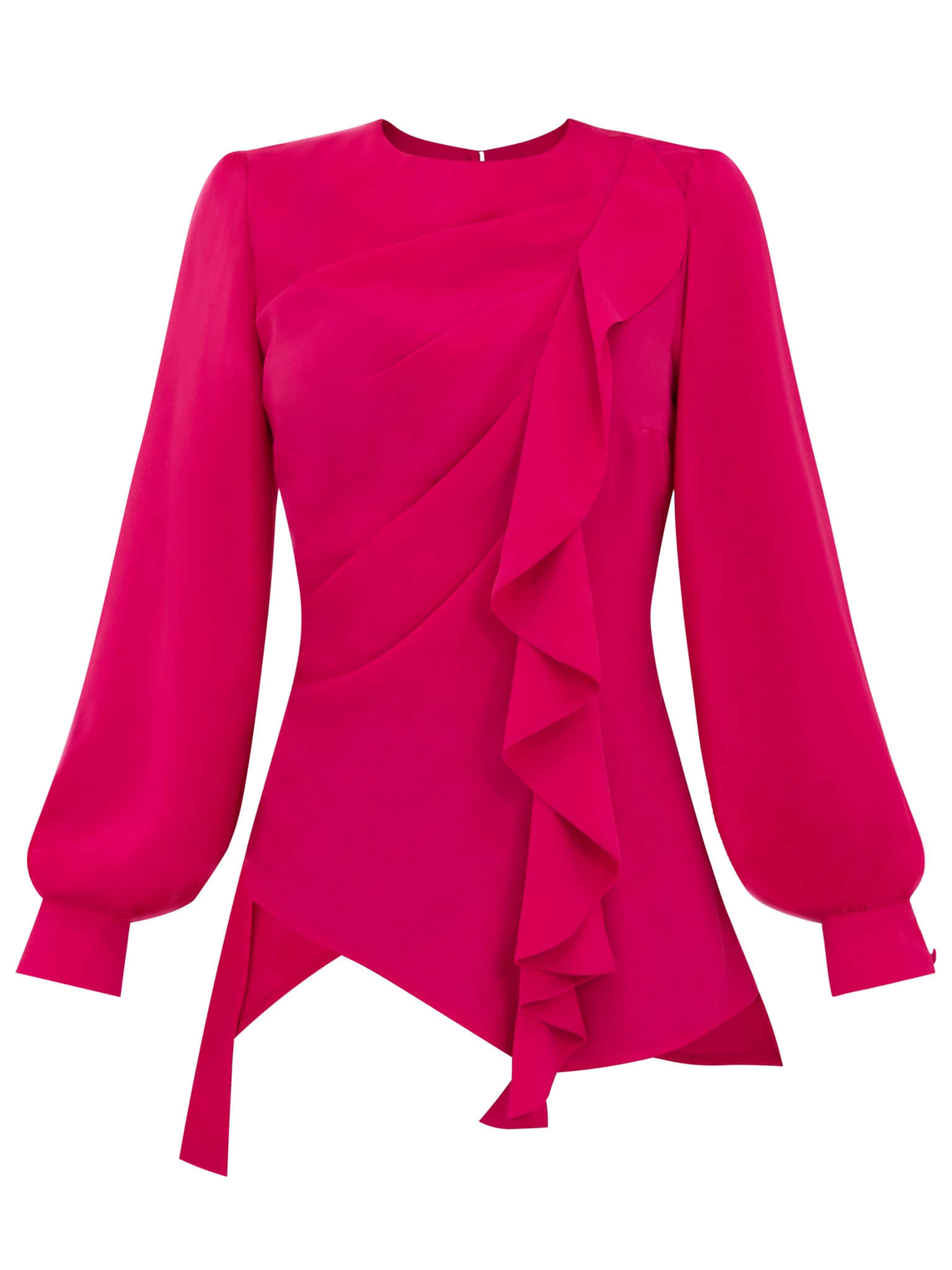 Women’s Pink / Purple Dress To Impress Asymmetric Drape Blouse - Pink Medium Tia Dorraine