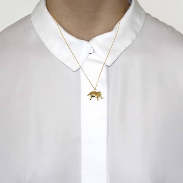 Gucci Mini Elephant Necklace Gold