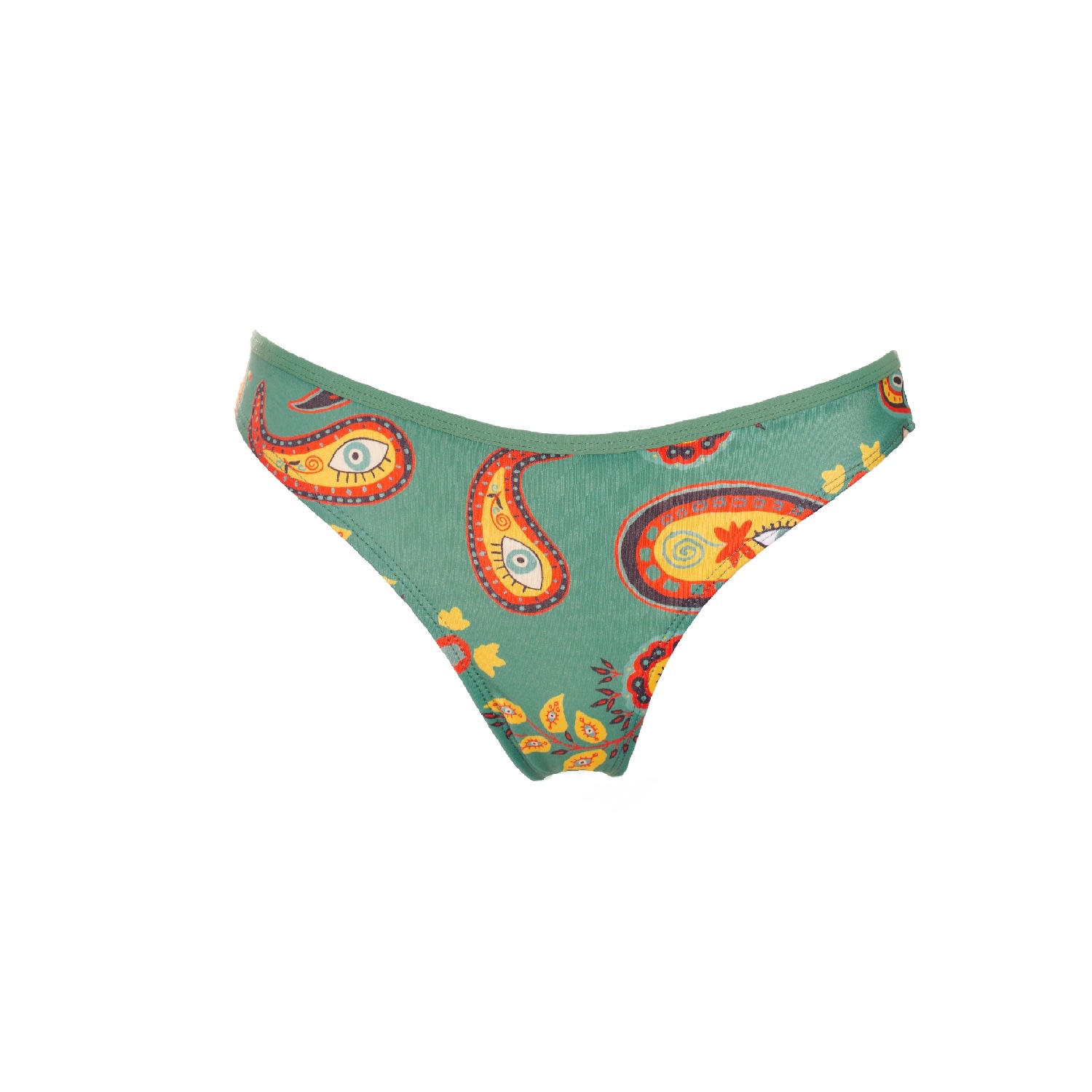 Women’s Aulala X Moon Art Inspired Bikini Bottom - Jasmine - Green Large Aulala Paris