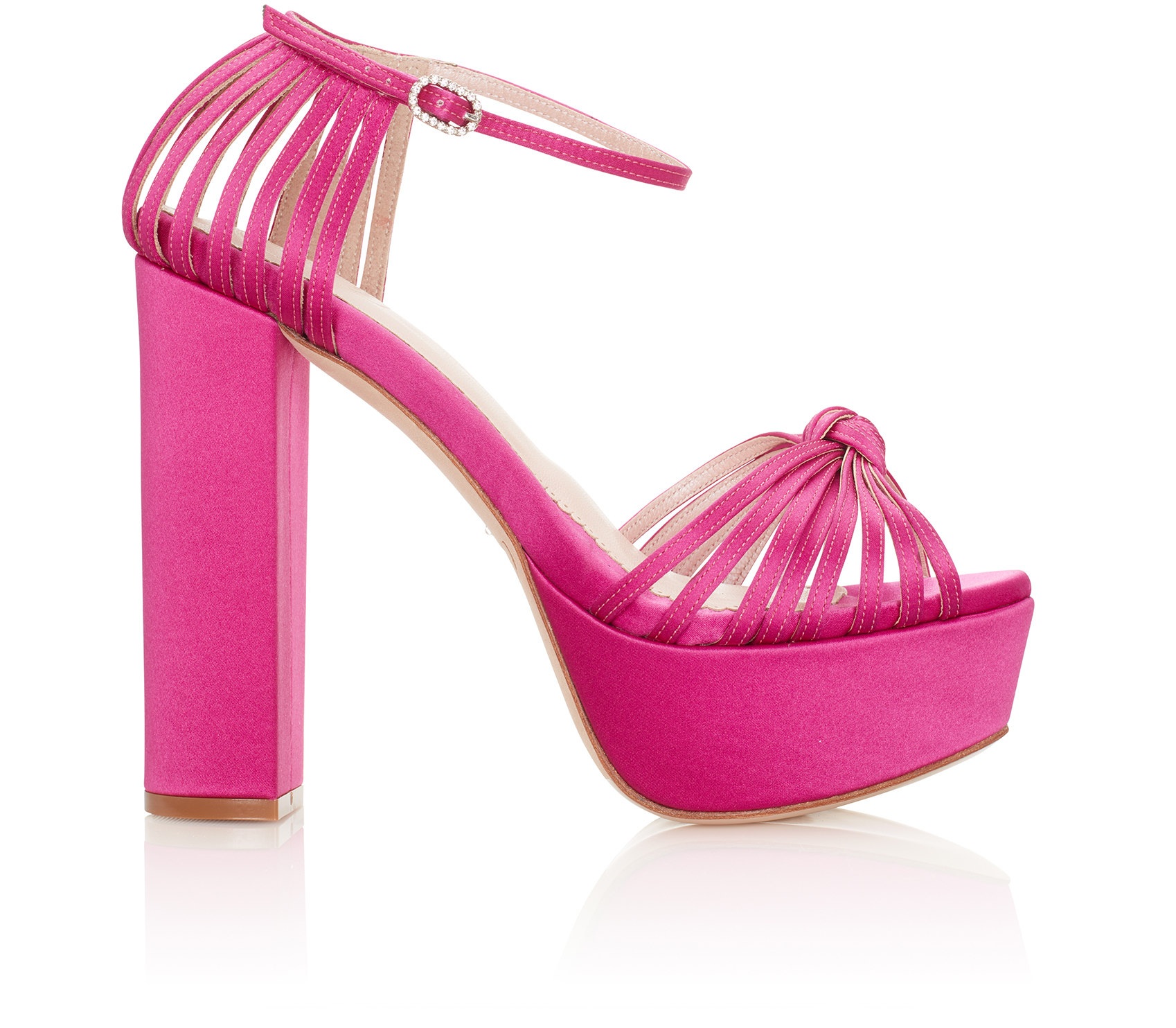 Women’s Pink / Purple Molly Platform Hot Pink Satin 9 Uk Emmy London