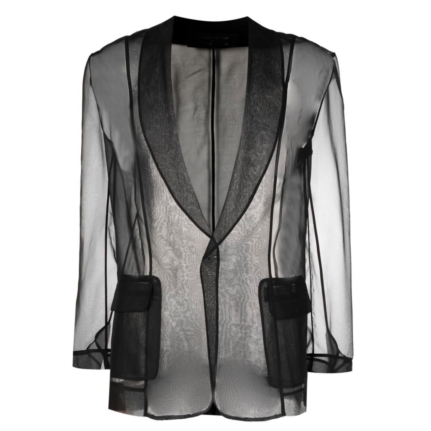 Women’s Black Silk Organza Unisex Blazer Small Tessitura