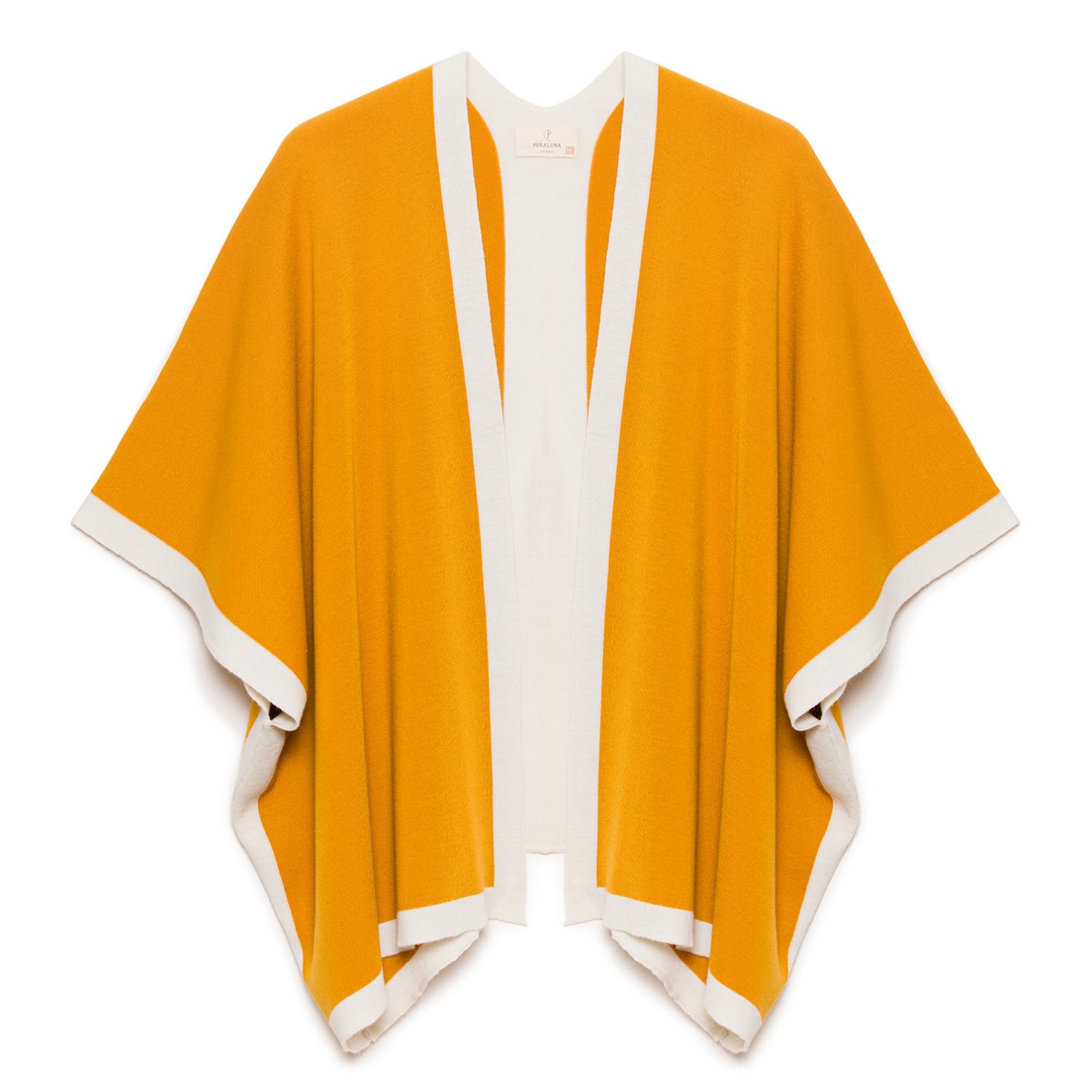 Peraluna Women's Pink / Purple / Yellow Mary Knit Poncho In Mustard In Pink/purple/yellow