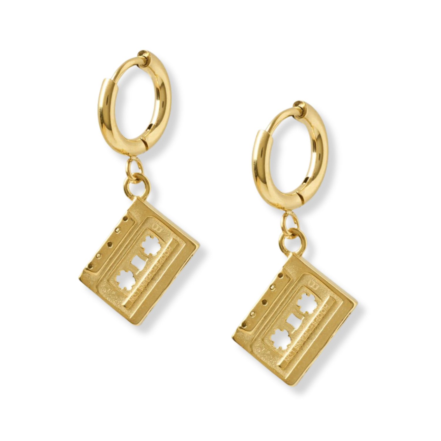 Hoops + Chains Ldn Women's Gold Mix Tape Huggies In Gold