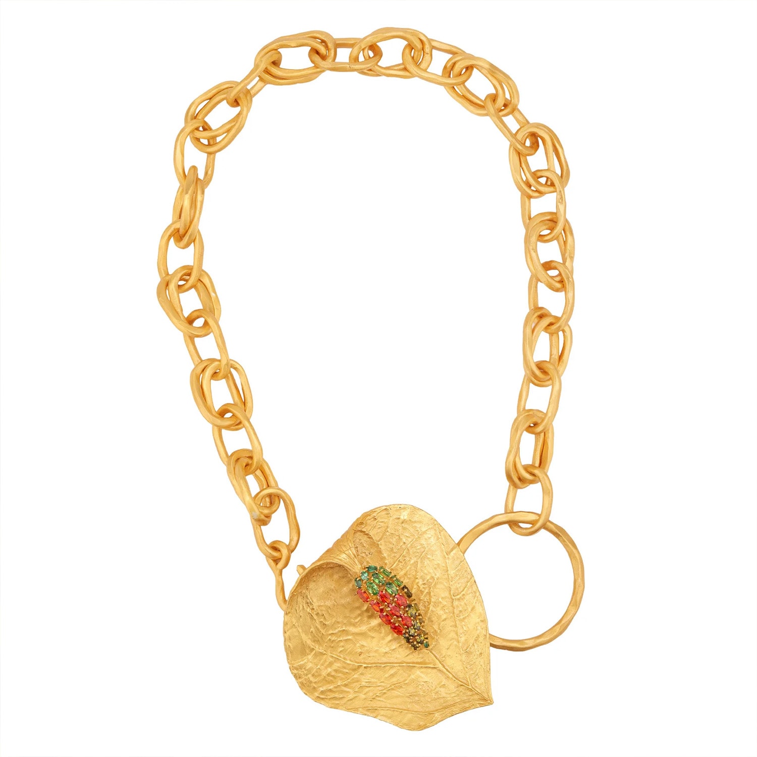 Women’s Gold Anthurium Necklace Boheme Sg