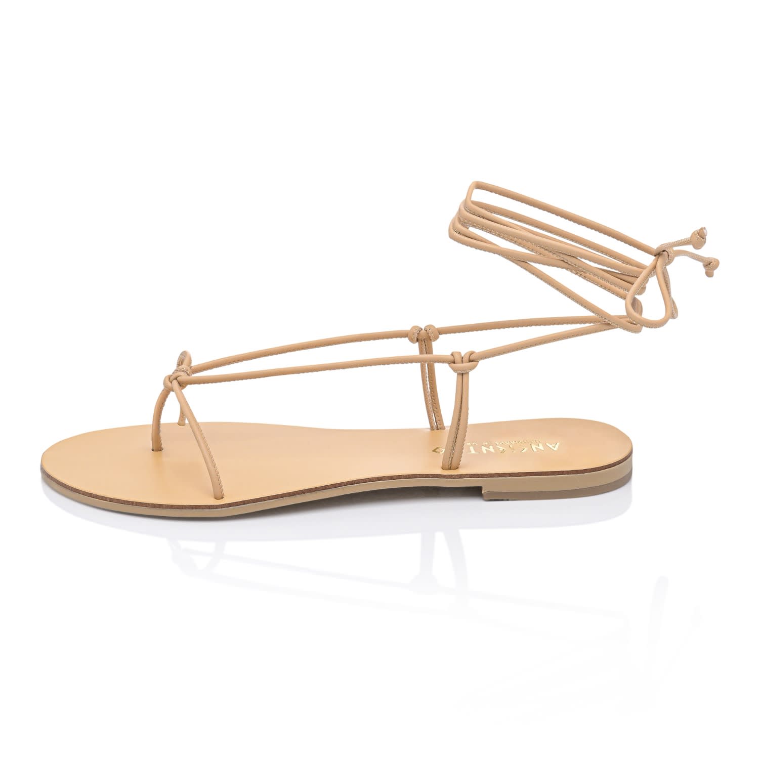 Lito Cord Handcrafted Flat Dress Sandal With Twisted Leather Cord