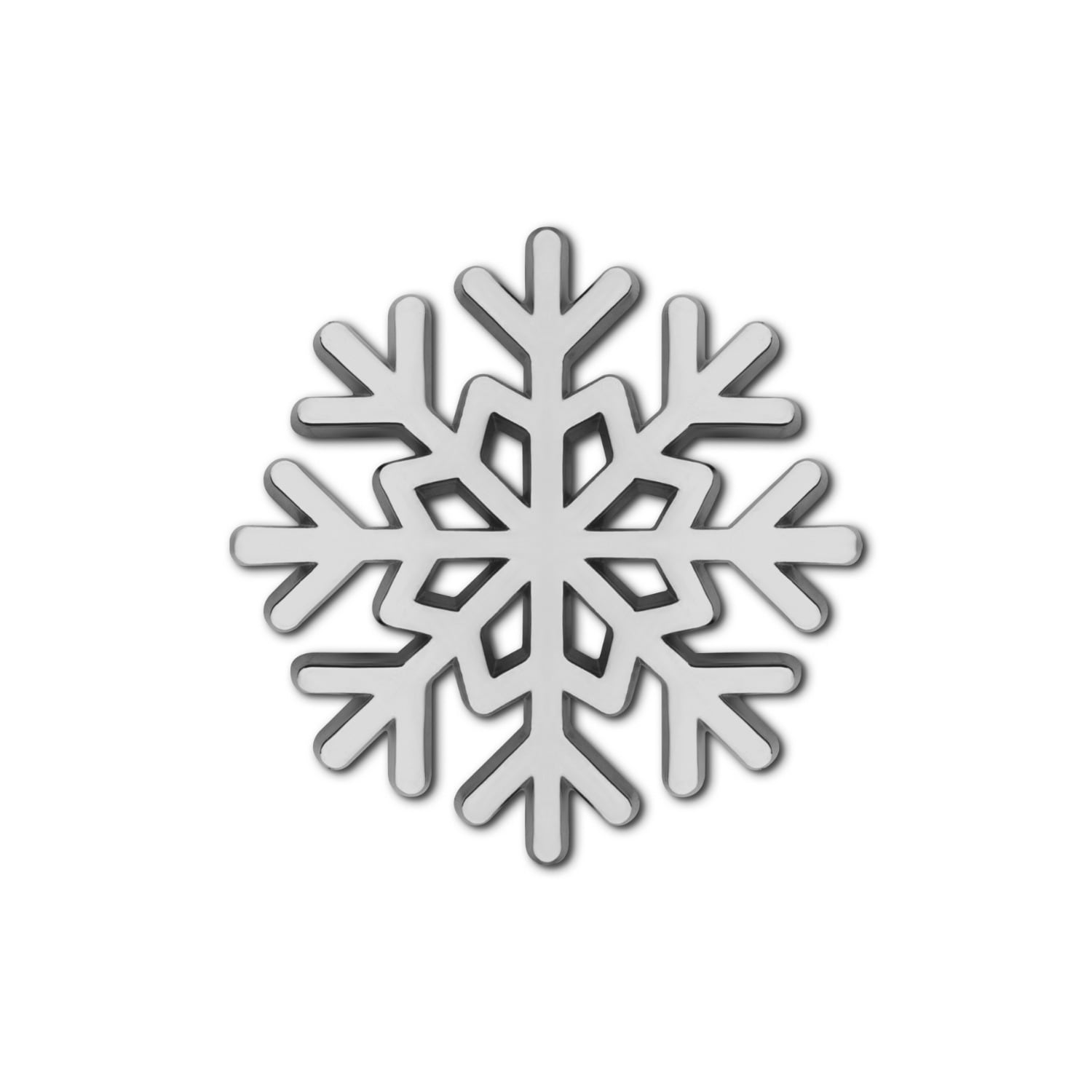 Make Heads Turn Women's Silver / Grey / White Enamel Pin Snowflake In Metallic