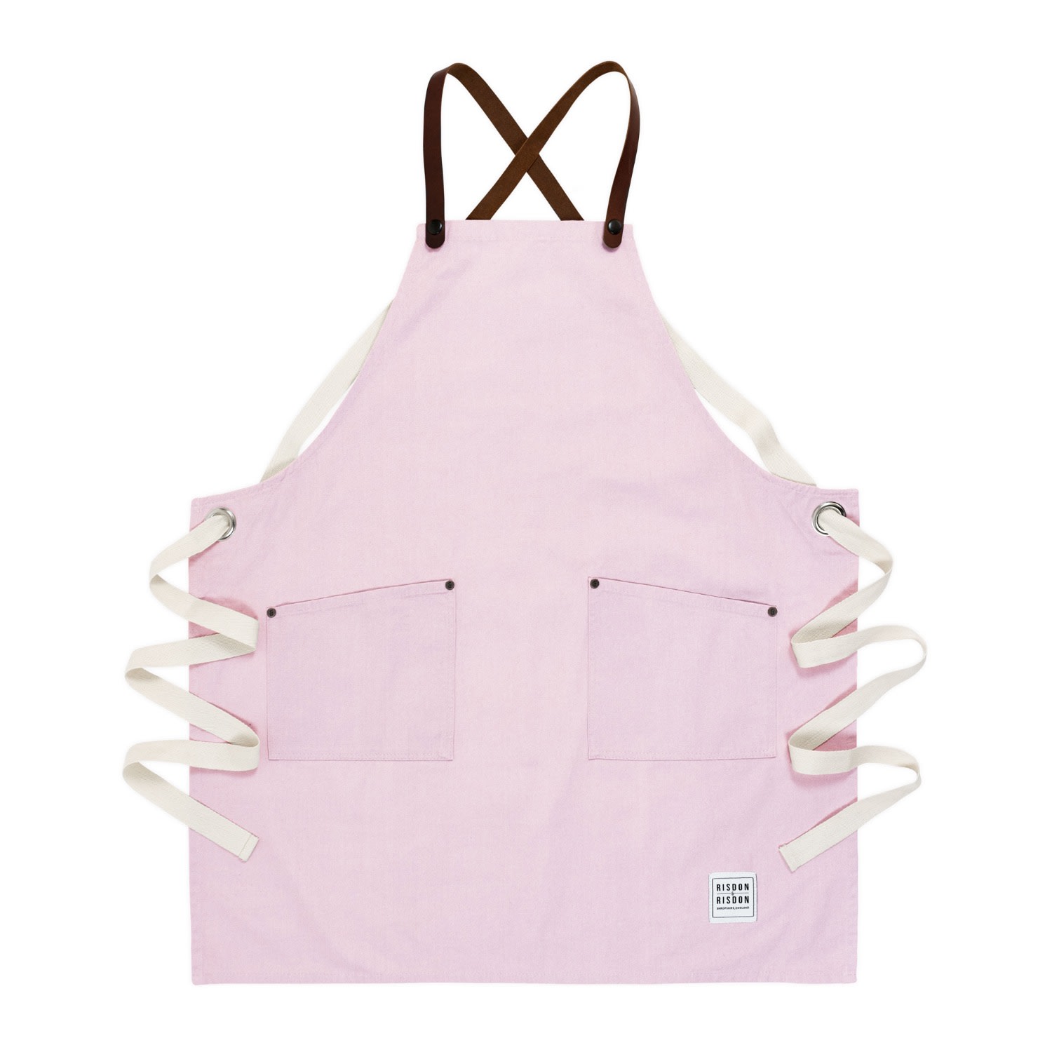 Pink / Purple Studio Cross Back Apron - Light Pink Medium Risdon & Risdon