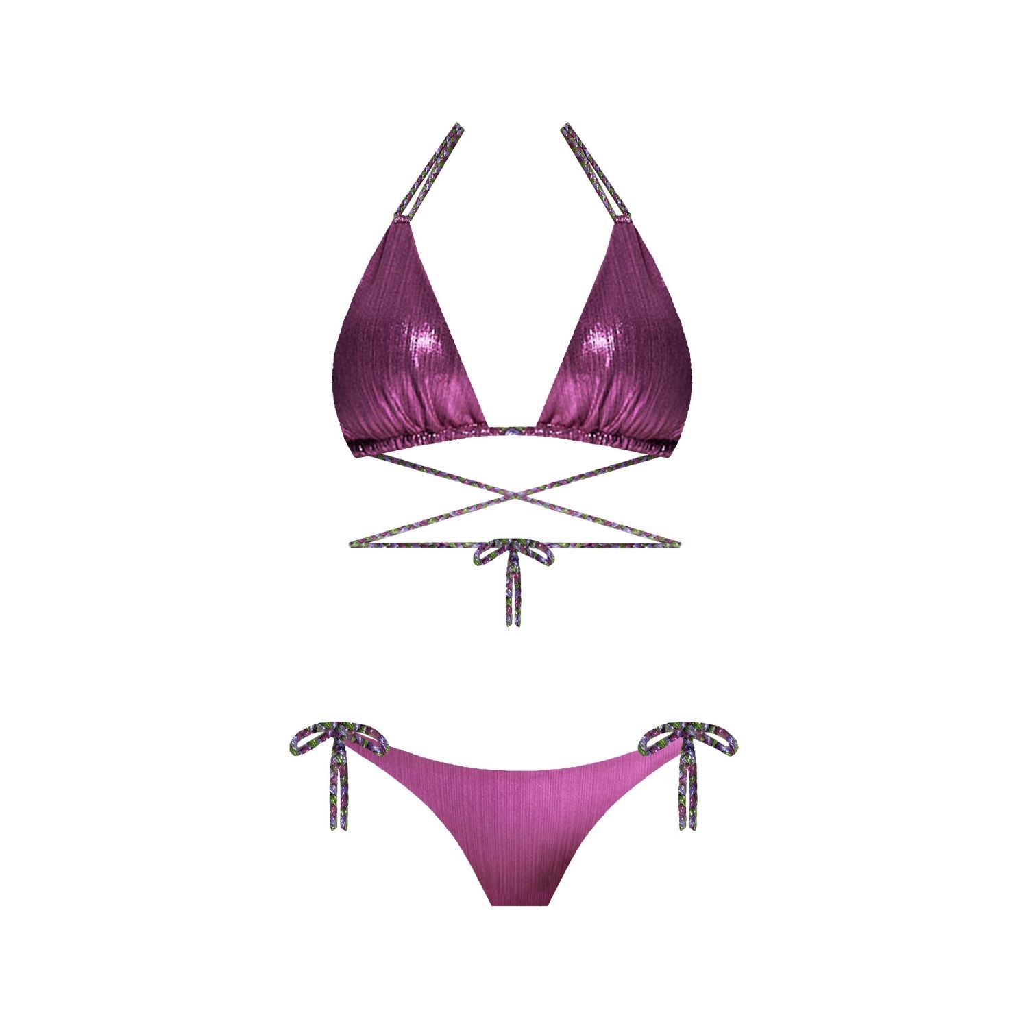 Nur Karaata Women's Pink / Purple Nikki Pink Bikini Set In Pink/purple