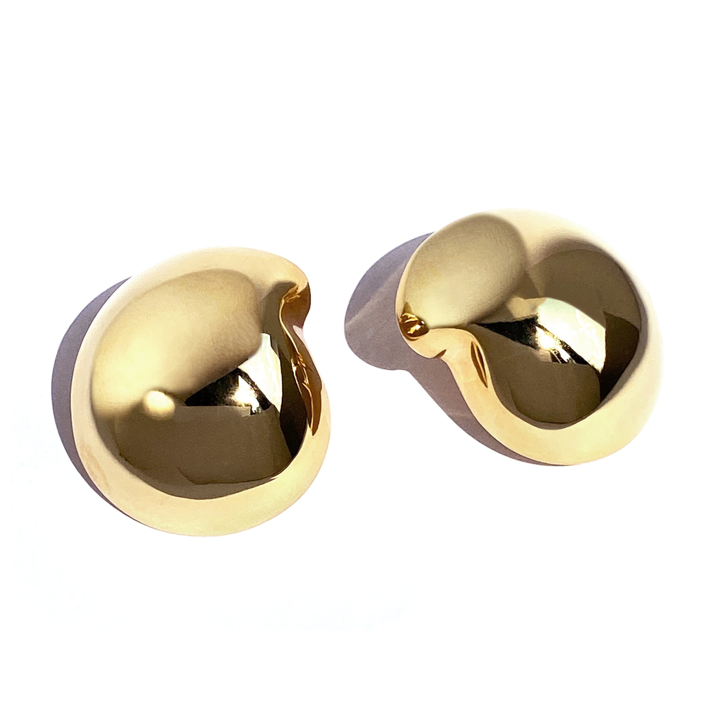 Women’s Nicola Studs - Large - Gold Biko