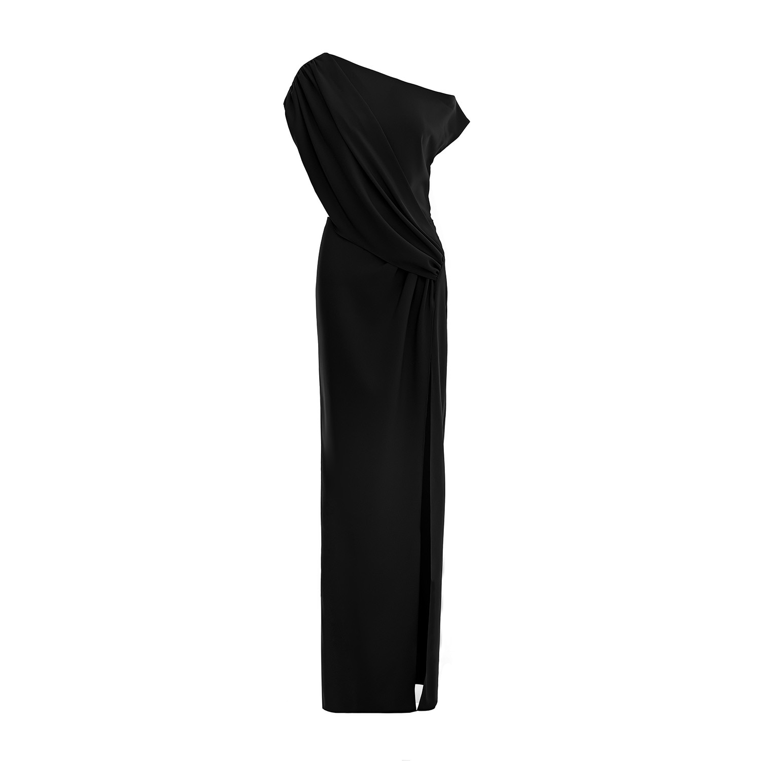 Bluzat Women's Black Muse One-shoulder Gown In Black