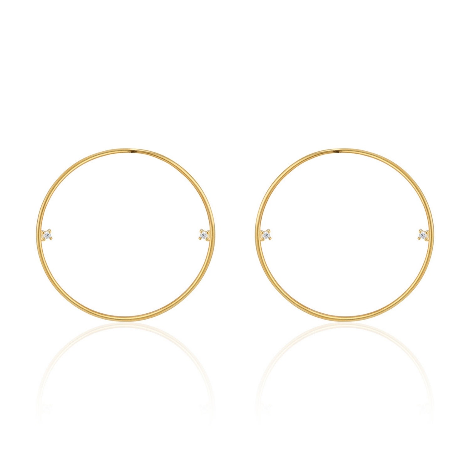 Callista By Vinita Women's Gold Circle Earrings