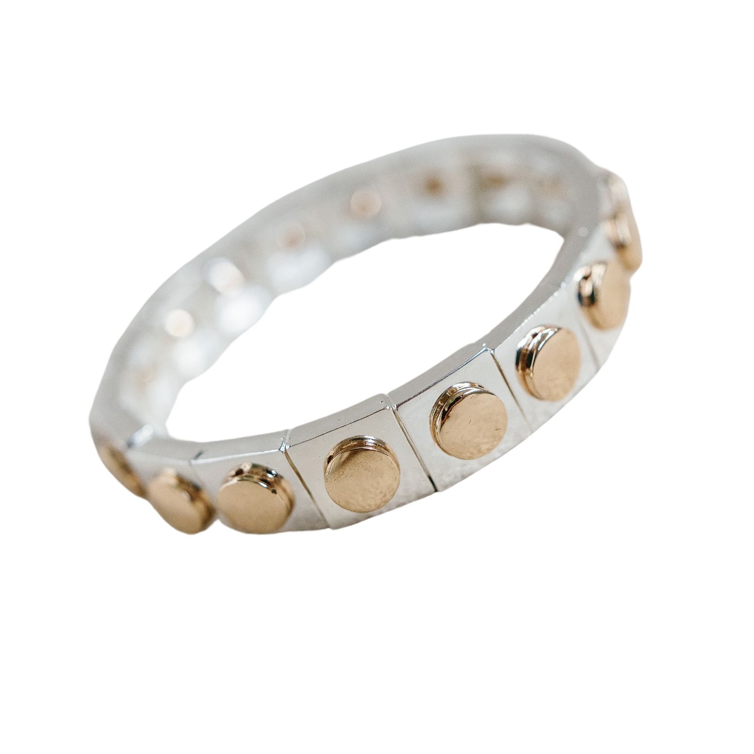 Smith & Co. Jewel Design Women's Silver / Gold Geometric Bracelet - Silver