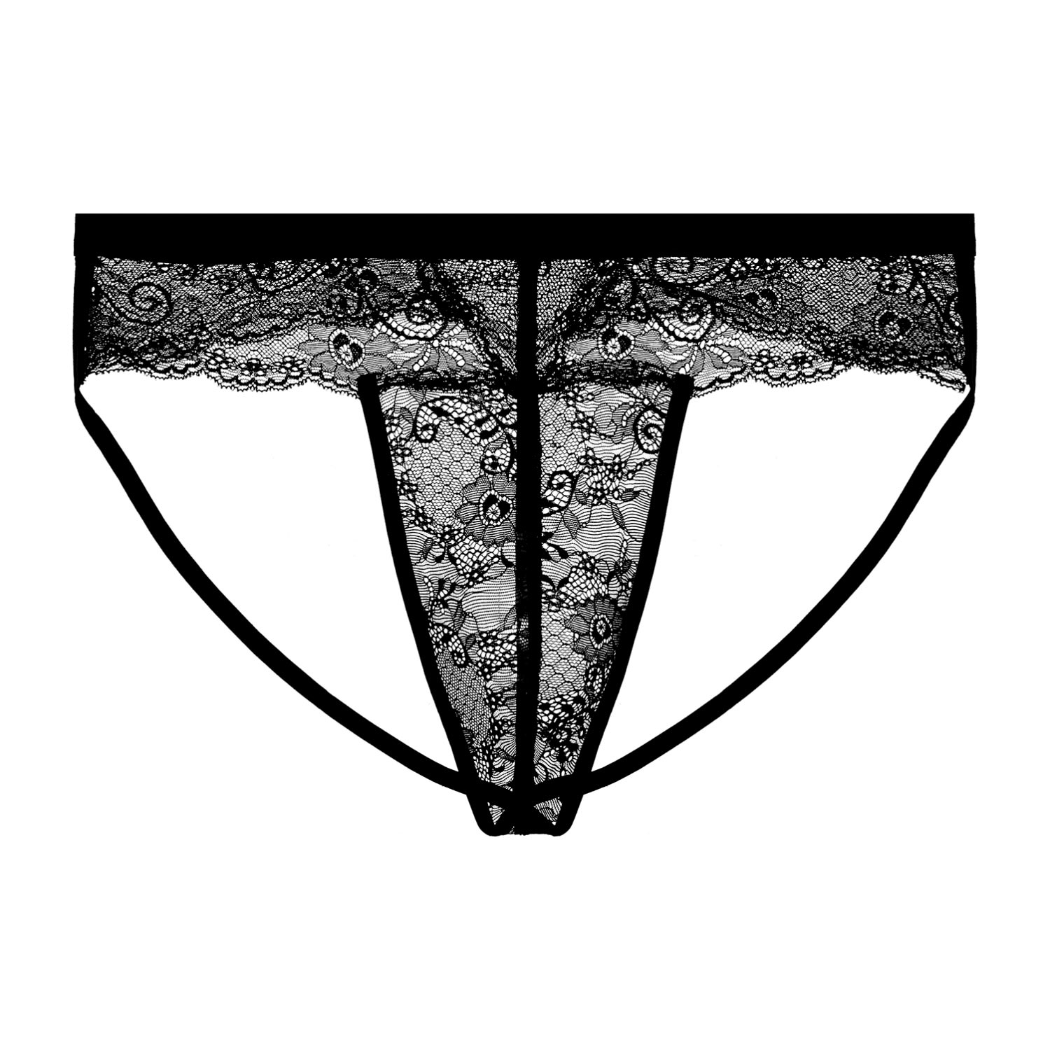 Journelle Black Sapna Mens Jock Strap Thong Noir In Black