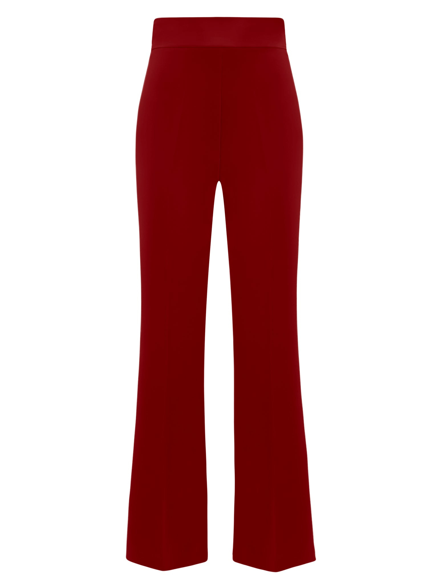 Tia Dorraine Women's High-waist Flared Trousers, Burgundy In Red