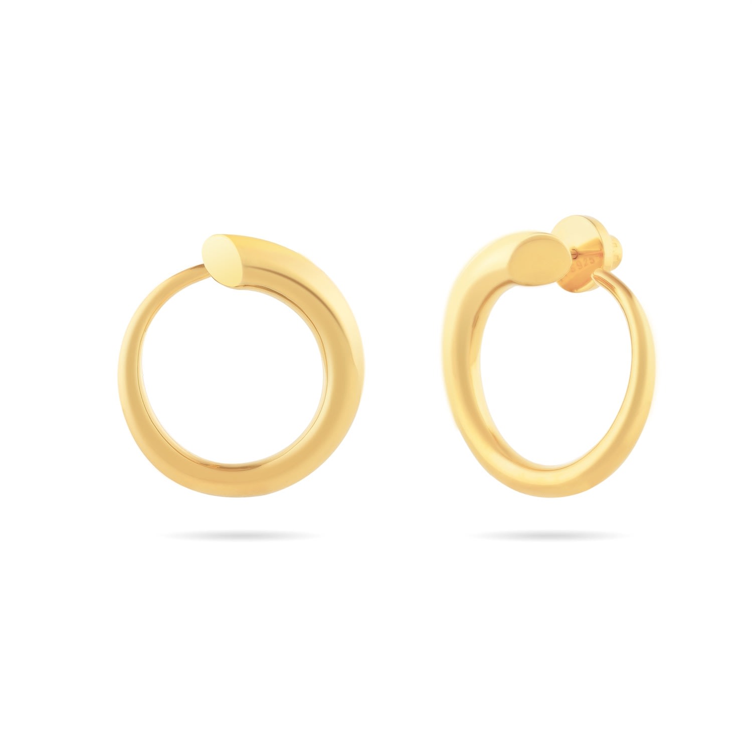 Meulien Women's Wave Hoop Earrings - Gold