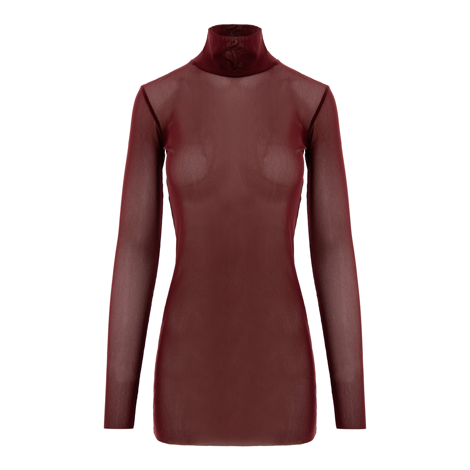 Concept A Trois Women's Red Bordeaux Tulle Blouse In Red