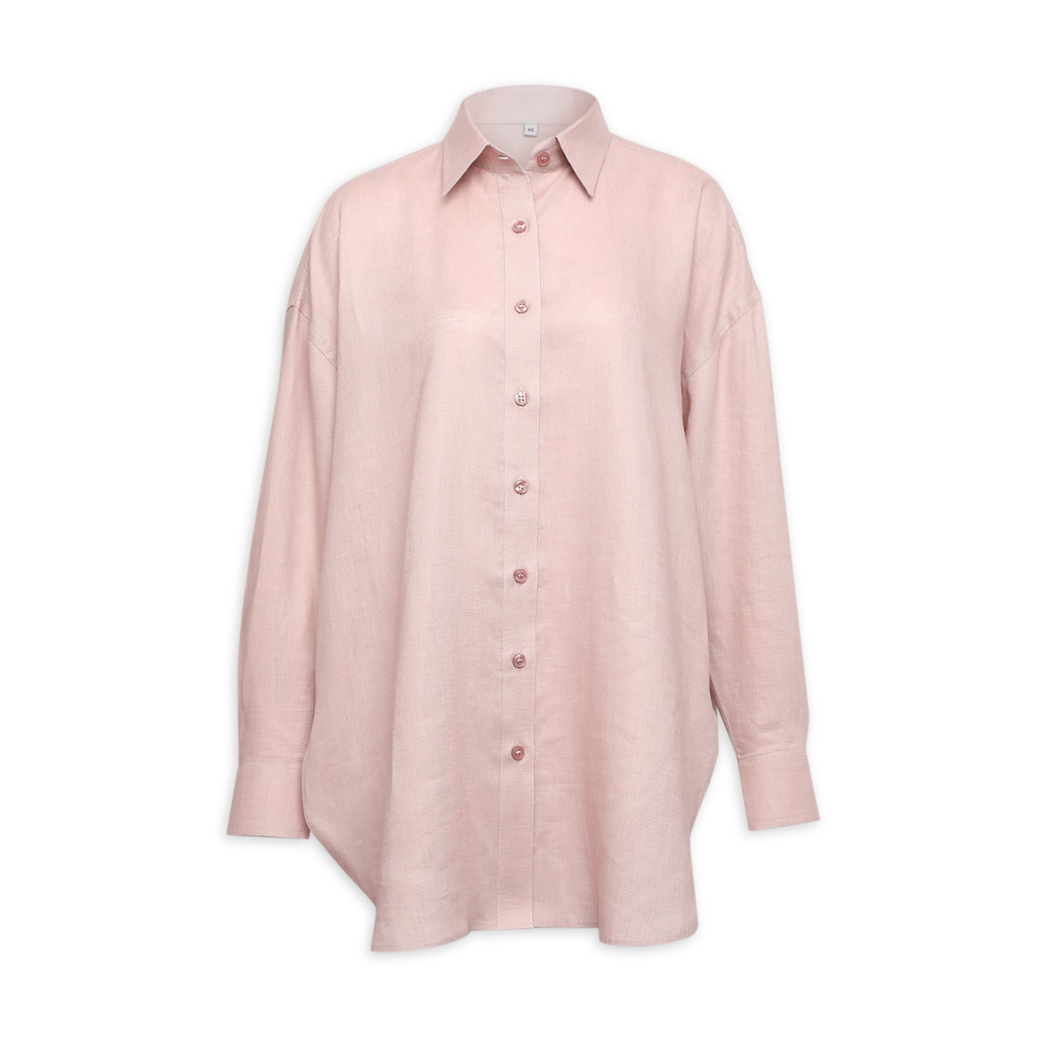 Women’s Pink / Purple Pink Linen Oversized Shirt Extra Small Mazarine Ladies’ Garments Trading Co. L. l.c.