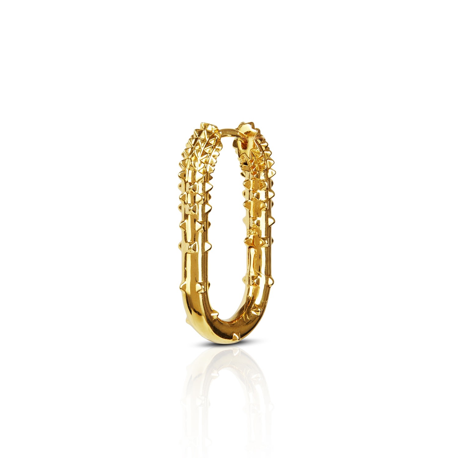 Women’s Rectangle Hoop Earring - Gold Kasun