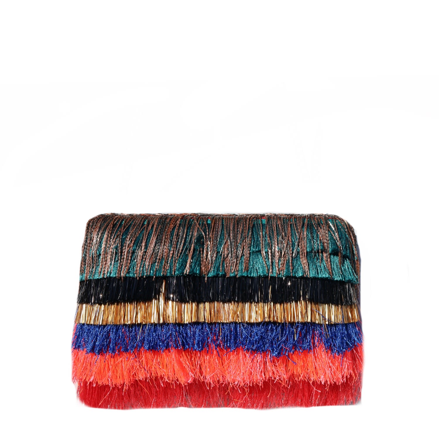 Women’s Red / Blue / Gold Winter Ombre’ Clutch Simitri