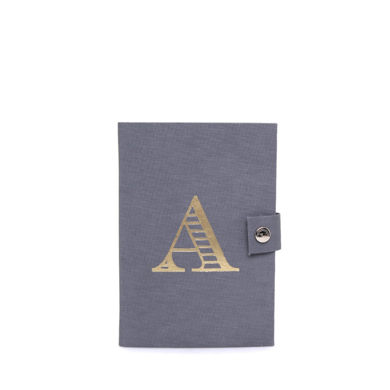 Grey / Gold Monogram Notebook Letter G Aa Paper & Co.