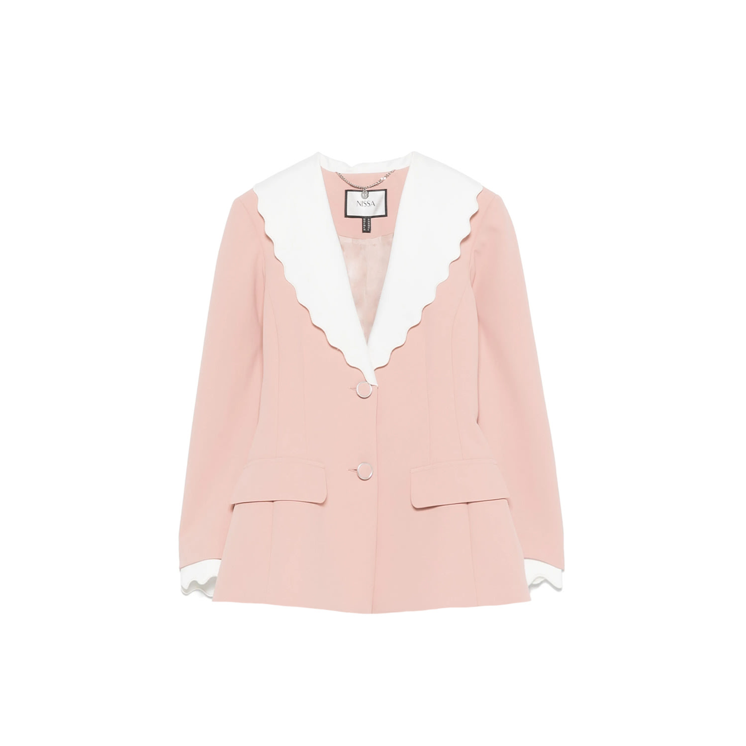 Nissa Women's Single-breasted Fitted Blazer Pink In Pink