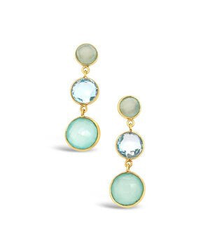 Women’s Blue Aqua Babylon Earrings Gem Bazaar Jewellery