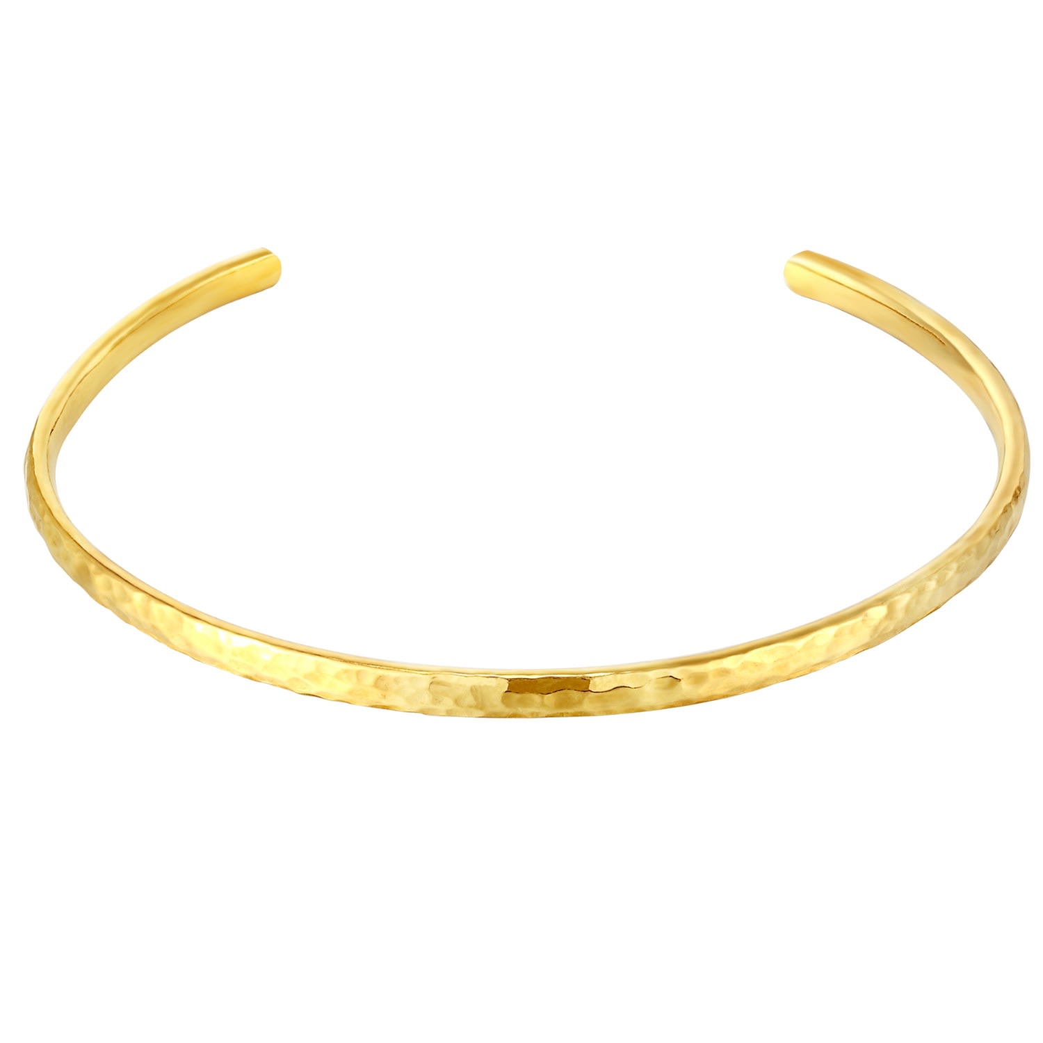 Women’s 22Ct Gold Vermeil Hammered Cuff Bangle Seol + Gold