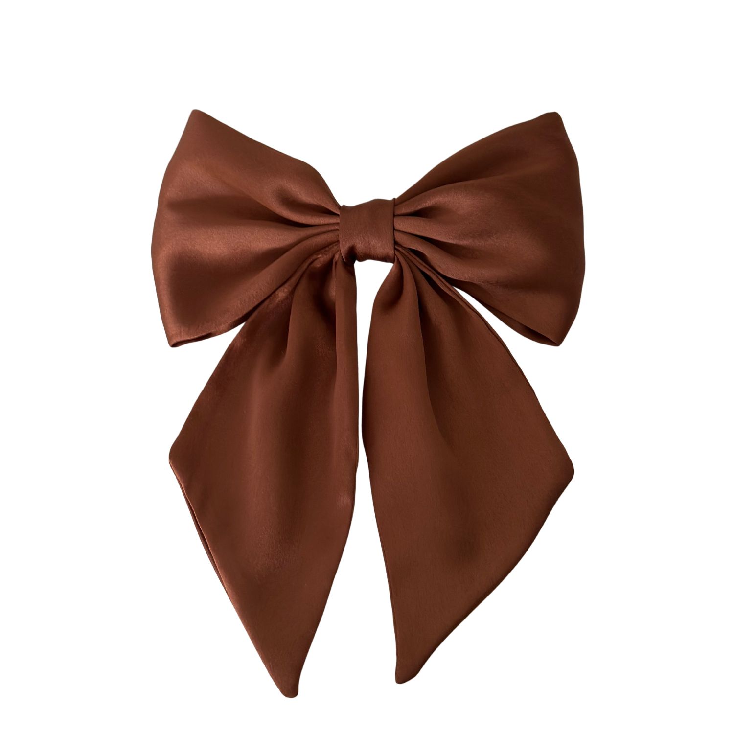 Women’s Hair Bow Clip - Brown Sylki