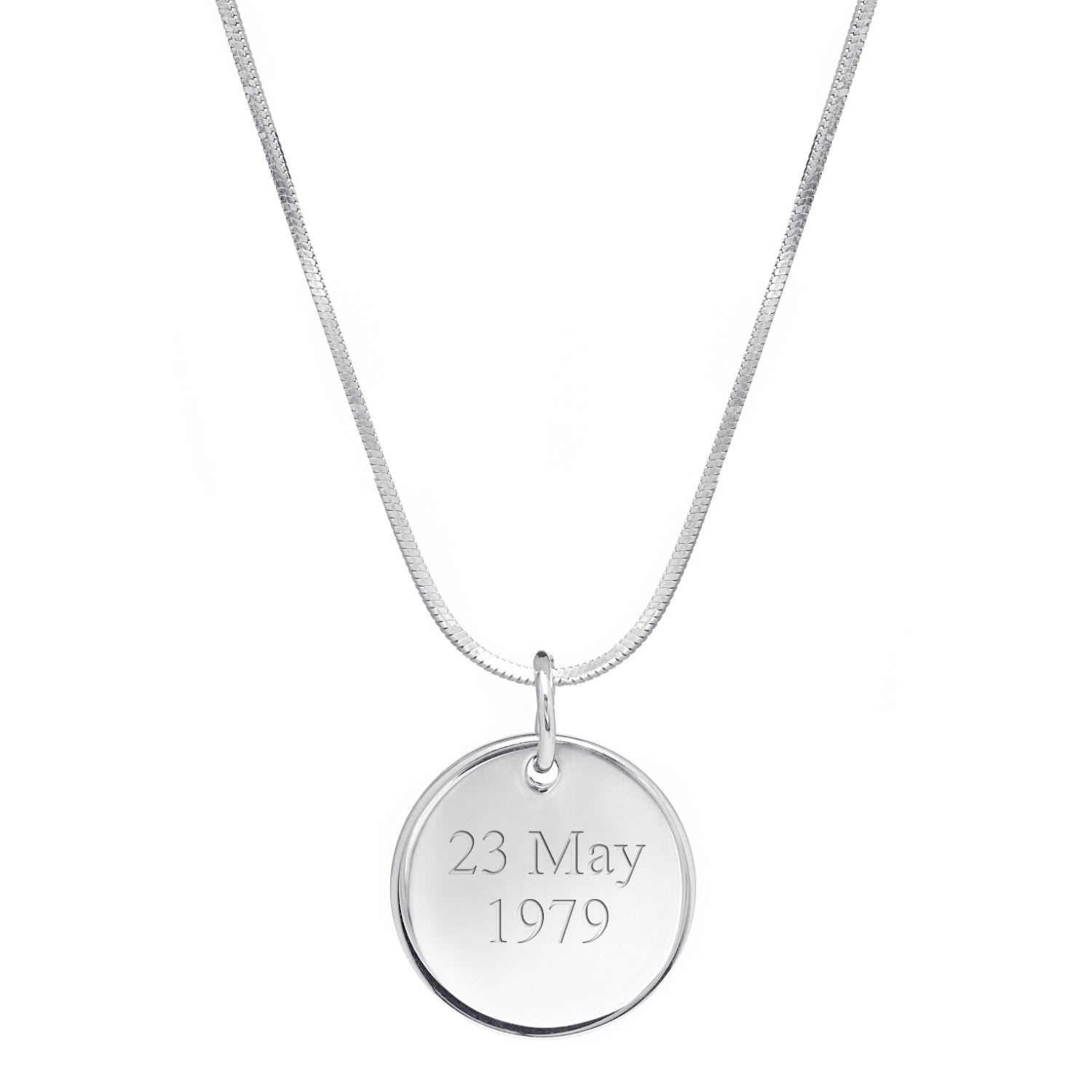 Women’s Silver Disc Necklace Kaizarin