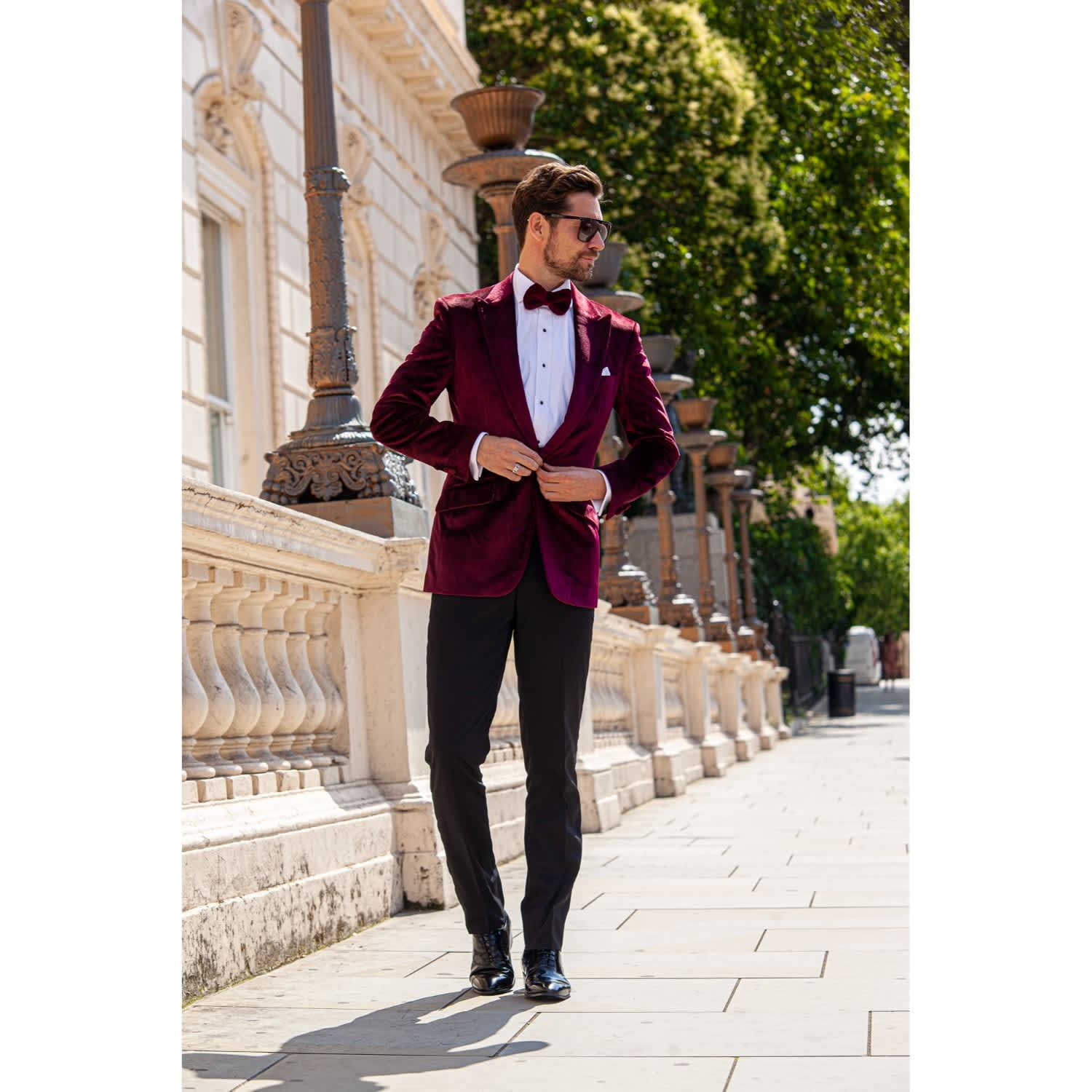 Burgundy Velvet Blazer