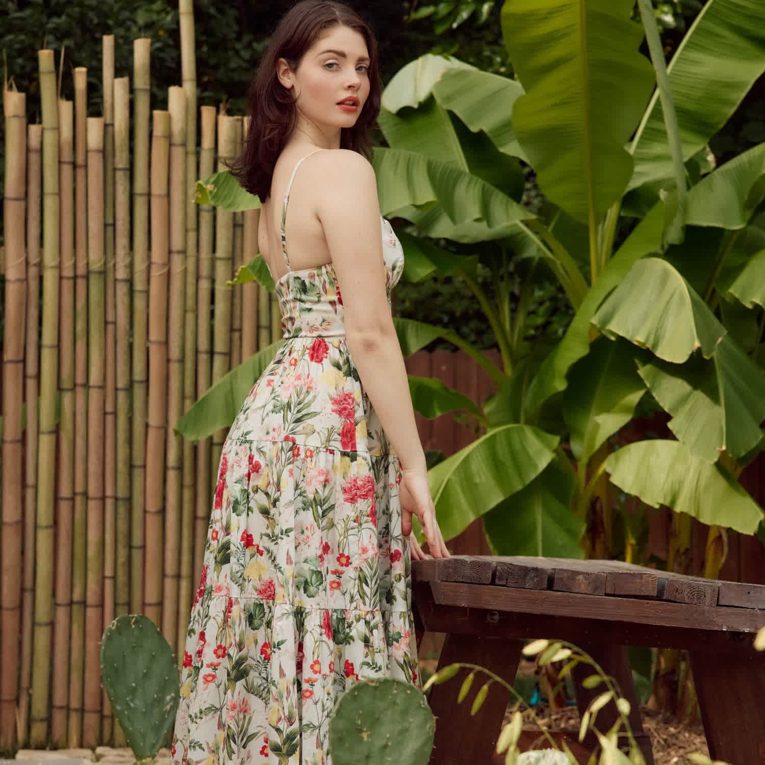 Jolene Floral Maxi Dress In Clove Pink | FLORA by Alexandria