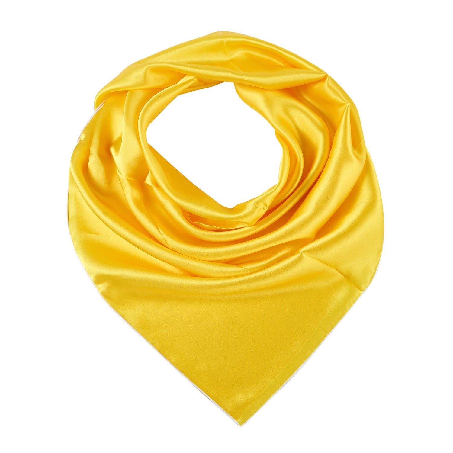 Soft Strokes Silk Women's Pure Silk Scarf Daffodil Solid Colour Collection Gold Large In Gold
