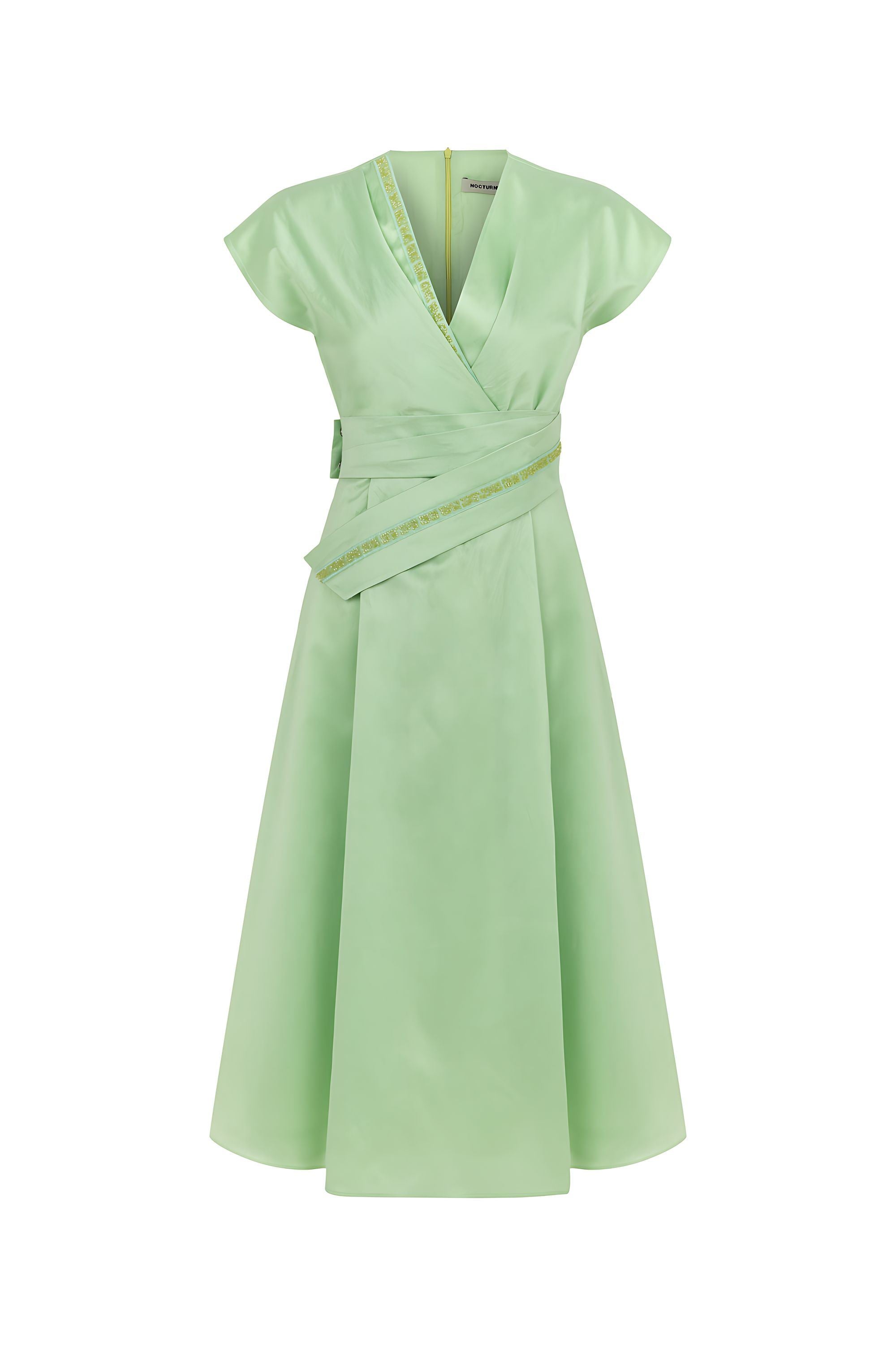 Nocturne Women's Stone Embroidered Dress-blue Green In Green