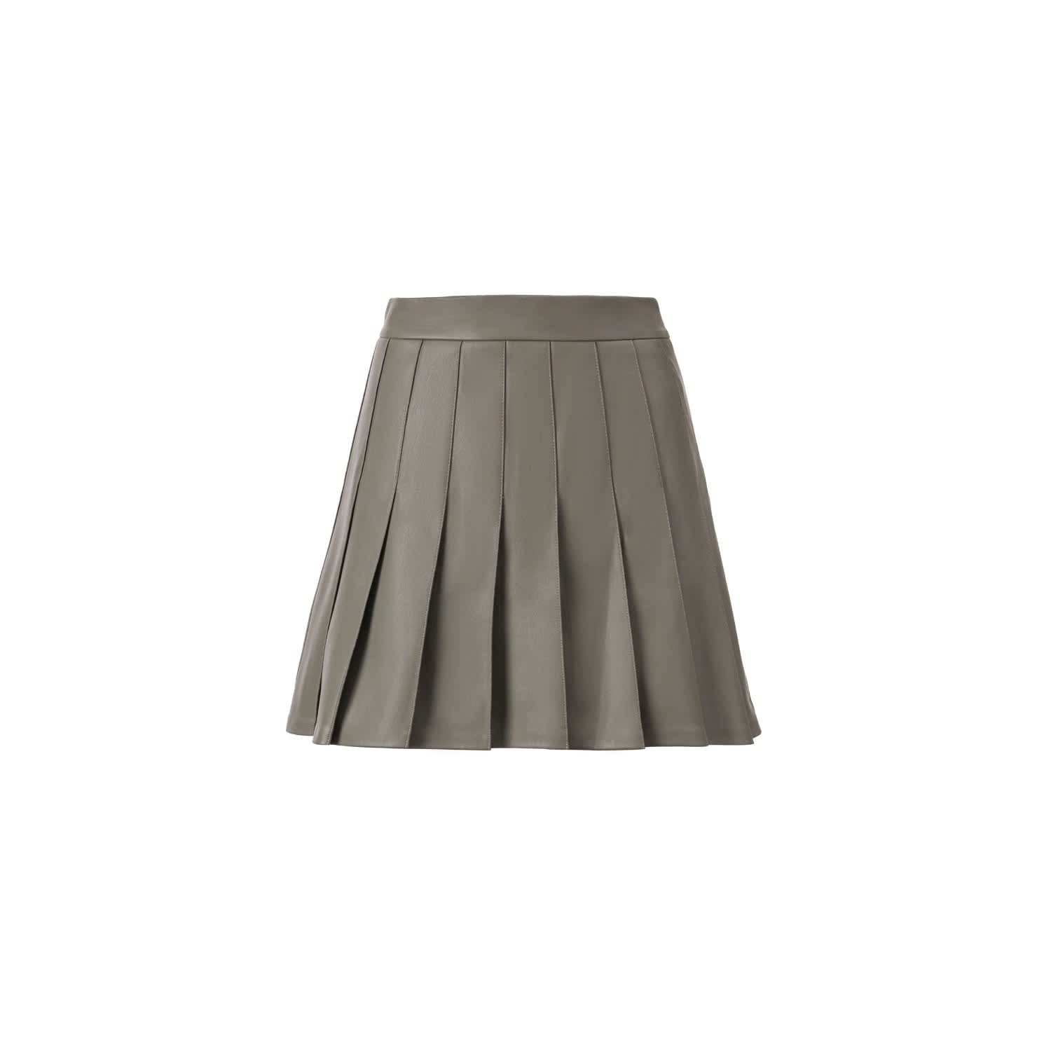 Pleated Skirt In Olive Green | LITA COUTURE | Wolf & Badger
