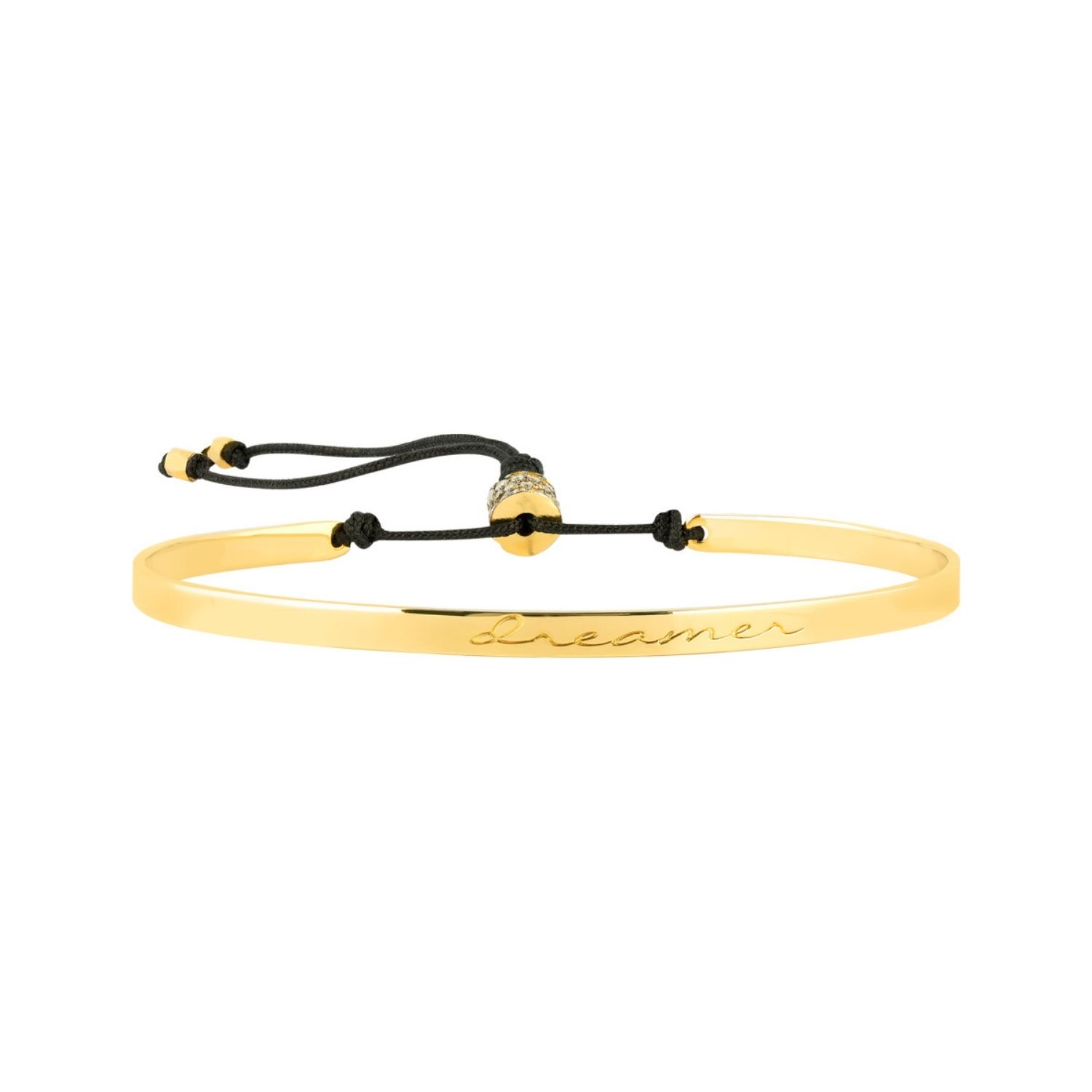 Atelier Petites Pierres Women's Gold Dreamer- Thin Cuff Bracelet