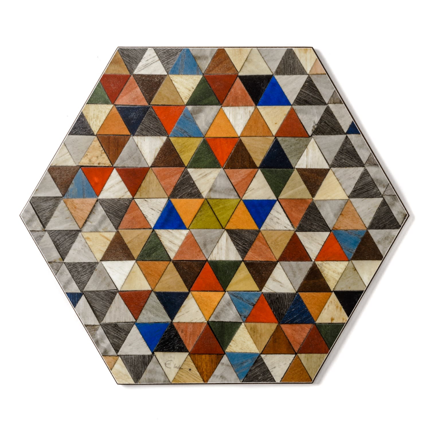 E. Inder Designs Six Coasters Set. Mosaic Boho Chic Design From The Colourful Harlequin Range.